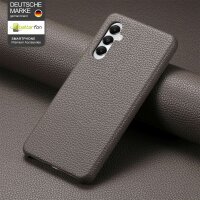 Hülle Handyhülle Stoßfeste Handy Tasche Ultra-Dünn Case Leder Bumper für Samsung Galaxy A55 Grau