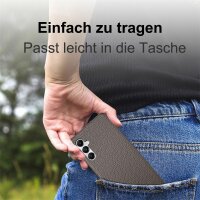 Hülle Handyhülle Stoßfeste Handy Tasche Ultra-Dünn Case Leder Bumper für Samsung Galaxy S23 FE Grau