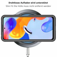 Panzer Hülle Handy Tasche 360 Grad TPU vollschutz mit Integriertem Displayschutz Xiaomi Redmi Note 11 Pro