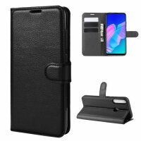 Handy Tasche Huawei Handyhülle Cover Case Klapp Schutz Hülle Etui Wallet Bumper Huawei P40 Lite E Schwarz