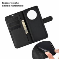 Handy Tasche Huawei Handyhülle Cover Case Klapp Schutz Hülle Etui Wallet Bumper Huawei P40 Lite E Schwarz