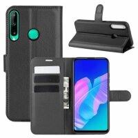 Handy Tasche Huawei Handyhülle Cover Case Klapp Schutz Hülle Etui Wallet Bumper Huawei P40 Lite E Schwarz