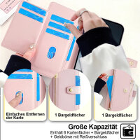 Handykette Motorola Hülle mit Band Handyhülle Kartenfächer Leder Umhängetasche Moto G84 Rosa