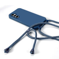Handykette für Samsung Hanyhülle mit Band Hülle mit Kodel Smartphone Halskette Galaxy A14 Blau