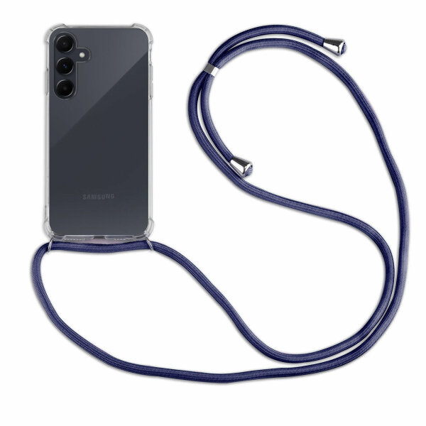 Handykette für Samsung Galaxy A35 Handyhülle mit Band Case Hülle mit Kordel Hand Blau