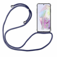 Handykette für Samsung Galaxy A35 Handyhülle mit Band Case Hülle mit Kordel Hand Blau