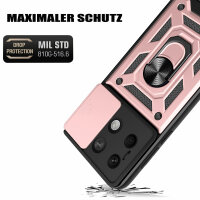 Outdoor Panzer Hülle Xiaomi Redmi Note 13 5G Handyhülle Kameraschutz Ringhalter  Rosegold