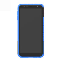 Handy Tasche für Samsung Galaxy Case Panzer Hülle Cover Schutzhülle Etui Bumper Galaxy J6+ Blau