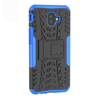 Handy Tasche für Samsung Galaxy Case Panzer Hülle Cover Schutzhülle Etui Bumper Galaxy J6+ Blau