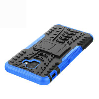 Handy Tasche für Samsung Galaxy Case Panzer Hülle Cover Schutzhülle Etui Bumper Galaxy J6+ Blau
