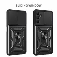 Outdoor Panzer Hülle für Samsung Galaxy A15 mit Kameraschutz Ringhalter Bumper  Schwarz
