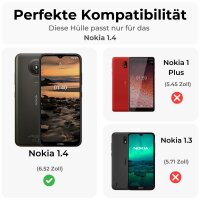 Nokia 1.4 Hülle Handy Tasche Handyhülle Wallet Case Klapptasche Handyhülle Etui