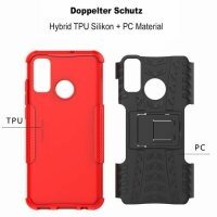Outdoor Case Panzer Hülle Cover Huawei Handytasche Schutzhülle Handyhülle Handy Rot P Smart 2020