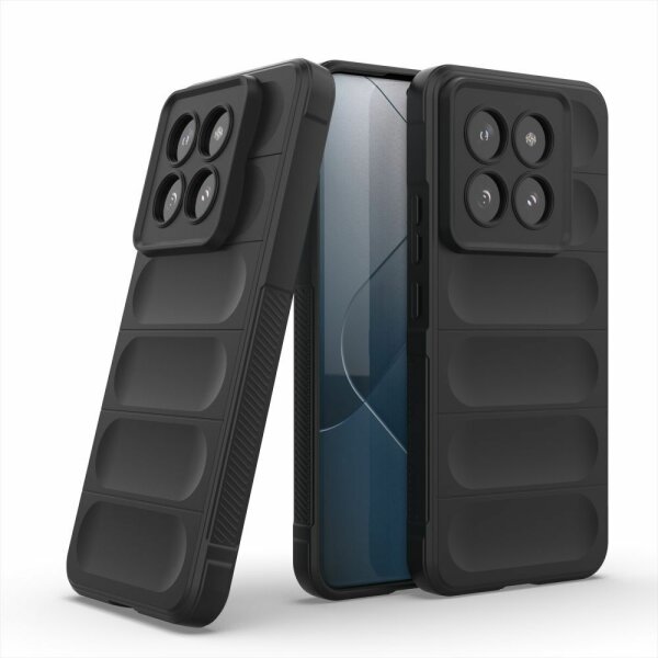 Hülle für Xiaomi Handyhülle Outdoor Case Handy Tasche Silikon Back Cover Bumper Schwarz 14 Pro