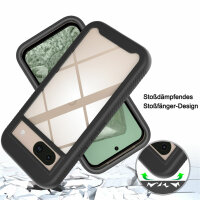 Google Pixel 8A Hülle Handyhülle 360° Grad Case Cover 2-teilig mit Folie
