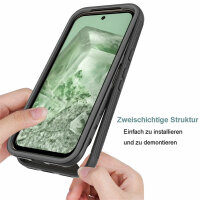 Google Pixel 8A Hülle Handyhülle 360° Grad Case Cover 2-teilig mit Folie