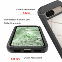 Google Pixel 8A Hülle Handyhülle 360° Grad Case Cover 2-teilig mit Folie