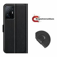 Xiaomi, Handy Tasche Handyhülle Schutzhülle Hülle Flipcase Klapphülle Etui Case Xiaomi 11T / 11T Pro 5G Schwarz