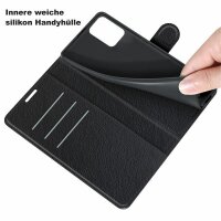 Xiaomi, Handy Tasche Handyhülle Schutzhülle Hülle Flipcase Klapphülle Etui Case Xiaomi 11T / 11T Pro 5G Schwarz
