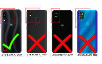 ZTE Handy Tasche Flip Cover Case Buch Klapp Schutz Hülle Etui Wallet Buchtasche ZTE Blade A7 2020 Schwarz