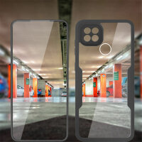 360° Grad Hülle Realme C21Y/ C25Y Panzer vollschutz Integriertem Displayschutz Schwarz