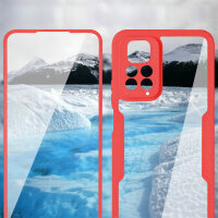 360°Grad Hülle Xiaomi Redmi Note 12 / Poco X5 5G Handyhülle mit Displayschutz Rot