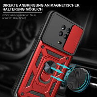 Outdoor Panzer Hülle Nokia G10 G20 Handyhülle mit Slide Kameraschutz Ringhalter Rot