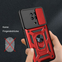 Outdoor Panzer Hülle Nokia G10 G20 Handyhülle mit Slide Kameraschutz Ringhalter Rot