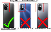 Schutz Hülle Xiaomi Redmi Note 10 Handy Tasche Flip Case Etui Schale TPU Wallet Grau