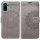 Schutz Hülle Xiaomi Redmi Note 10 Handy Tasche Flip Case Etui Schale TPU Wallet Grau