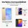 Huawei Handy Tasche Handyhülle Schutz Hülle Blumen Flip Cover Buch Case Etui Huawei Y6 2018 Grau