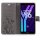 Huawei Handy Tasche Handyhülle Schutz Hülle Blumen Flip Cover Buch Case Etui Huawei Y6 2018 Grau