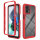 Motorola Moto G13 / G23 Handyhülle 2-teilig 360° Grad Hülle mit Displayschutz Rot