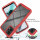 Motorola Moto G13 / G23 Handyhülle 2-teilig 360° Grad Hülle mit Displayschutz Rot