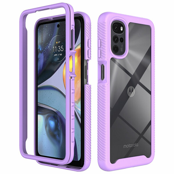 Hülle Motorola Moto G22, E32, E32s, Schutzhülle Handyhülle Cover Case TPU Bumper Lila