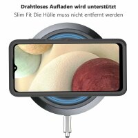 Panzer Hülle Handy Tasche 360 Grad TPU vollschutz mit Integriertem Displayschutz Samsung Galaxy A12 / M12