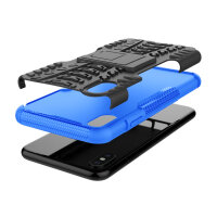Handy Tasche für Apple iPhone Panzer Cover Case Schutz Hülle Etui Schale Bumper Apple iPhone XS Max Blau