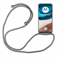 betterfon Handykette für Motorola Moto G42 Handyhülle mit Band Hülle Handytasche Grau