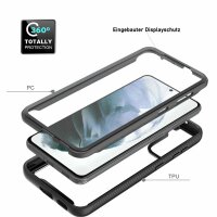 Panzer Hülle Handy Tasche 360 Grad TPU vollschutz mit Integriertem Displayschutz Samsung Galaxy S21