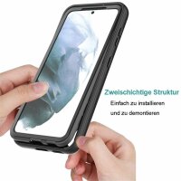 Panzer Hülle Handy Tasche 360 Grad TPU vollschutz mit Integriertem Displayschutz Samsung Galaxy S21