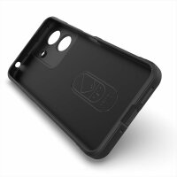 Hülle für Xiaomi Handyhülle Outdoor Case Handy Tasche Silikon Back Cover Bumper Schwarz Redmi 13C / Poco C65
