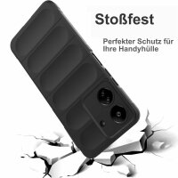 Hülle für Xiaomi Handyhülle Outdoor Case Handy Tasche Silikon Back Cover Bumper Schwarz Redmi 13C / Poco C65