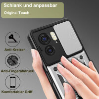 Outdoor Panzer Hülle Motorola Edge 40 Handyhülle mit Kameraschutz Ringhalter Silber