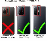 Handy Tasche Xiaomi 11T / 11T Pro Schutzhülle Book Case Flip Cover Etui Hülle BF Grau