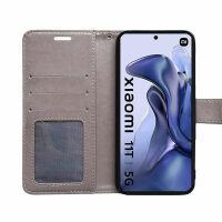 Handy Tasche Xiaomi 11T / 11T Pro Schutzhülle Book Case Flip Cover Etui Hülle BF Grau