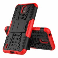 Handy Tasche Nokia Hülle Outdoor Hybrid Case Cover Schutzhülle Handyhülle Bumper Nokia 2.2 Rot