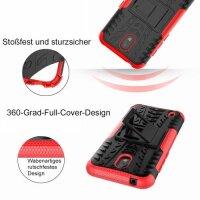 Handy Tasche Nokia Hülle Outdoor Hybrid Case Cover Schutzhülle Handyhülle Bumper Nokia 2.2 Rot