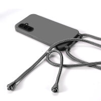 Handykette für Samsung Hanyhülle mit Band Hülle mit Kodel Smartphone Halskette Galaxy S23 FE Schwarz