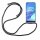 Oppo Hülle mit Band Schutzhülle Handykette Seil Silikon Handy Tasche mit Schnur Oppo A53s Grau