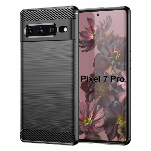 Google Pixel 7 Pro Carbon Hülle Outdoor Case Back Cover Handy Tasche Handyhülle
